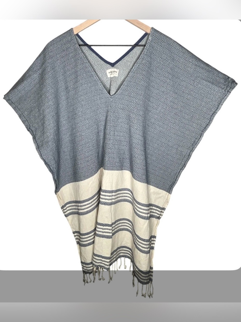 Tribe Alive Caftan Cotton Poncho Shawl